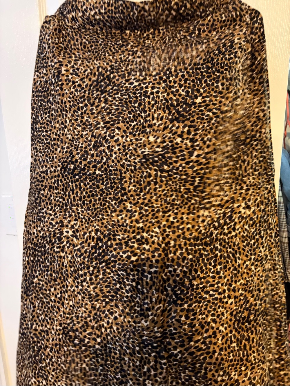 Old Navy Leopard Print Midi Skirt in Brown and Black